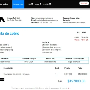 Facturación instantánea